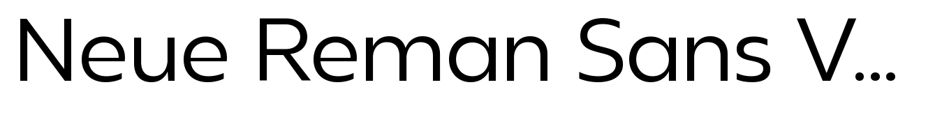 Neue Reman Sans Variable Standard